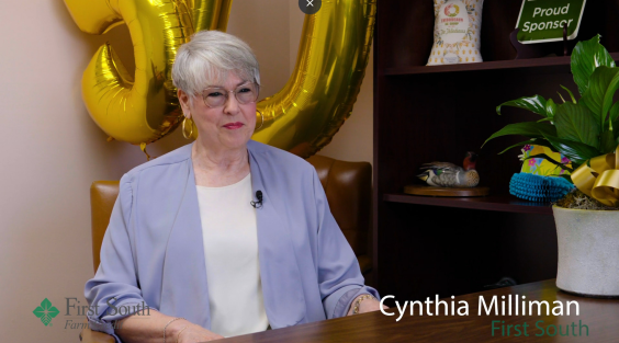 Cynthia Milliman Celebrating 50 years at First South Farm Credit
